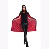 Ny Halloween vampyr svart röd cape unisex vuxen barn krage cloak party club karneval kostym