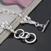 Free Shipping with tracking number Top Sale 925 Silver Bracelet Thin line Sand beads Bracelet Silver Jewelry 20Pcs/lot cheap 1582