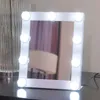 Miroir de maquillage éclairé de vanité d'ampoule de Led avec le miroir de beauté de scène de gradateur miroir de vanité avec des lumières pour le sac de maquillage de cadeau 4837088