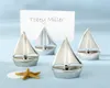 Free Shipping,12pcs/lot,Nautical Wedding Favors Sailboat Place Card Holders with organza bag packing Wedding Favors