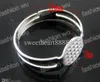 Adjustable Round Ring Blank Pad Base 8MM MIC Lot 300 Pcs Jewelry DIY fashion hot sell item
