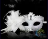 Silver New Masquerade Ball Fancy Dress Party Prom Eyemask Feathers Hallowmas Venetian Mask Bankett för Lady Girls Kvinna Födelsedag
