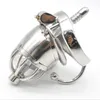 Chastity Devices Stainless Steel Male Short Chastity Lock Device Metal Ureter Pipe Cage #R58