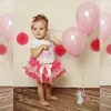 Little Birthday Girl Clothing Sets For Summer Embroidery Letter Pure Cotton Tshirt Tutu Cake Skirt 2pcs Baby Kids Suits 90-130 T577 Retail