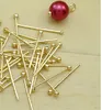 New arrival discount promotion jewellery finding accessory for women jewelry making 50mm good quality gold black pearl head pins 500pcs/lot