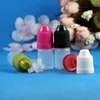 100セット3ML 110オンスプラスチックドロッパーボトルチャイルドプルーフセーフキャップヒントLDPE抵抗e蒸気CIG液体3 ML6573863