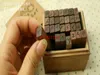 Free Shipping Hot sale 28pcs/set Wooden Stamps Set AlPhaBet and letters seal uppercase lowercase wooden stamp,50sets/lot