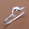 20pcs lot gift factory 925 silver charm bangle Fine Noble mesh Dolphin bracelet fashion jewelry 1304275m
