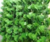 2,5 m 60st konstgjorda druvblad druvor Vine Plants Vine Leaves Decoration Rattan