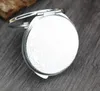 New Silver Pocket Thin Compact Mirror Blank Round Metal Makeup Mirror DIY Costmetic Mirror Wedding Gift SL1140