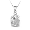 Livraison gratuite mode haute qualité 925 argent Rose incrusté de bijoux en diamant zircon collier en argent 925 cadeaux de vacances Saint Valentin chaud 1636