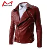 Großhandel - 2017 Herren Lederjacken Winter Herbst Herren Motorrad Biker Jacken Kunstleder Mäntel Westen jaqueta de couro masculino YL749