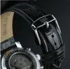 lusso JARAGAR uomo di marca orologi 6 lancette orologio meccanico automatico cassa in acciaio inossidabile cinturino in pelle da polso