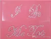 1 paar zilveren kristallen bruiloft schoen stickers "Ik doe ik ook" Bruidsaccessoires Sandal Sole Stickers Clear Rhinestones Decoratie