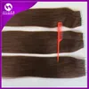 Topkwaliteit 100g 40pcs / 50 stks tape in menselijke hair extensions 18 20 22 24 inch # 4 / donkerbruine lijm huid inslag Braziliaans Indisch haar