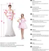 Vintage Amelia sposa spetsapplikationer sjöjungfru bröllopsklänningar 2023 V-hals kapelltåg plus storlek brudfestklänningar