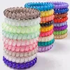 50 stks 25 kleuren 5 cm dia telefoon draad koordgom Haar stropdas meisjes elastisch haar rubberen band ring touw candy armband rekbaar scrunch4140540