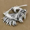 Liningion 925 Sterling Silver Large Grim Reaper Scythe Death Mens Biker Rock Punk Pendant 9H012ステンレス鋼ネックレス24インチ4038930