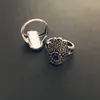 Knuckle ringen vrouwen nieuw komen retro zilveren hand van Fatima hamsa met boze oog voor bescherming ringen kerstcadeaus