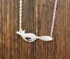 Leuke running vos ketting hanger tiny focks origami vos kettingen minimalistische dier sieraden voor vrouwen