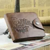 Mens designer card holder case wallet leather retro cowboy men bifold purse wallets for men free shipping