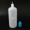 120 ml di bottiglie liquide in plastica E con dropper berretto a prova di bambino punta sottile lunga 450pcs/lotto