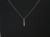 10PCS Gold Silver Personalized Vertical Bar Necklace Skinny Bar Necklace Simple Stick Necklace Slim Initial Bar Necklaces