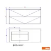 900mm x 460mmx500mmバスルームブラム引き出しシルダー家具トップソリッドサーフェスバニティクロークルームウォールハングキャビネット2113