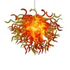 Wisiorek Lampa 100% Usta Dmucha Murano Art Żyrandole Światło Atrakcyjne Design Sunshine Glass Chandelier Antique Sypialni Lampy