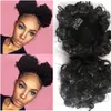 Hot Style Afro Krótki Kinky Curly Ponytail Bun Tanie Włosy 50g 100g Kucyk Włosów Syntetyczny Dla Czarnych Kobiet
