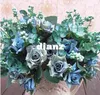 Elegant oljemålning stil konstgjorda rosen silke blommor 10 blomma huvud blommig bröllop trädgård dekor DIY dekoration