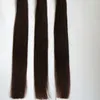 50g 50 fili Pre bonded Nail U Tip Estensioni dei capelli umani 18 20 22 24 pollici # 4 / Capelli indiani brasiliani marrone scuro di alta qualità