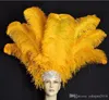 ウェディングパーティーのための12色DIYダチョウの羽の羽ばたきの卓越した飾り結婚式の装飾2016熱い販売30-35cm