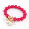 2015 nieuwe mode kleurrijke olifant hanger kralen armband sieraden voor vrouwen 6 kleuren beschikbaar hoge kwaliteit