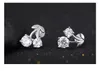 925 Sterling Silver Stud Earrings Fashion Jewelry Little Cherry Diamond Crystal Elegant Style Earring for Women Girls High Quality