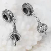 Balerina z Clear CZ 100% 925 Sterling Silver Beads Fit Pandora Charms Bransoletka Autentyczne DIY Moda Biżuteria