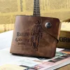 Hommes concepteur titulaire de la carte cas portefeuille en cuir rétro cowboy hommes bifold bourse portefeuilles pour hommes livraison gratuite