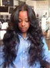 Nieprzetworzone dziewicze ludzkie włosy Pełna koronkowa peruka dla czarnych kobiet Bielone węzły Remy koronkowe peruki przednie 16-24 cala 150% 180% barwione wstępnie wyczerpane naturalne włosów