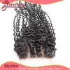 armure de cheveux vierges brésiliens acheter 3 faisceaux bouclés obtenir 1 pc top fermeture 44 livraison milieu 3 partie extensions de cheveux bouclés grand remy sortie d'usine