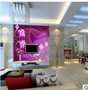 Customize size High Quickly HD mural 3d wallpaper wall paper dream purple flower papel de parede wholesale price Free shipping!!