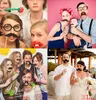 On 1SET32 pcs Po Booth Props Hat Mustache On A Stick Wedding Decorations Birthday party fun favor 2292268