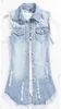 Женские жилеты жилет 5xl Летний стиль синий джинсы Женские женщины шалекос Mujer 2022 Джинсовая кисточка Colet