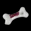 white 4 inch dog flat hand pipe smooth and protable tobacco pipe glass pipe for smoking