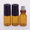 En gros 3 ml Roll sur bouteilles en verre huile essentielle vide aromathérapie bouteille de parfum avec boule à roulettes en verre en métal DHL livraison gratuite