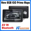 5インチの車の自動GPSナビゲーターBluetooth AV-IN FM CPU 800MHZビルド8GB IGO PRIMOマップ