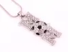 Latest style Free shipping 30pcs a lot rhodium plated zinc studded with sparkling crystals Soccer Mom Pendant chain necklace
