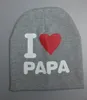 2015 New Baby039s hat Cotton Knitted Warm Beanie Hat for Toddler Baby hat Kids Girl Boy cap I LOVE PAPA MAMA print baby cap2339788