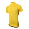 czyste kolory Hurtownia-Darmowa Wysyłka Mężczyźni Kobiety Solidna Kolarstwo Koszulka Z Krótkim Rękawem Pełna Długość Zipper Unisex Bike Jersey
