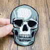 Skull Motor Patches for Clothing Iron on Transfer Applique Patch for Jacket Jeans DIY Sew on Embroidered Badge 1pcs