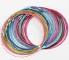 Multi Color Stainless Steel Wire Cord Necklaces Chains new 200pcs/lot Jewelry Findings & Components 18"